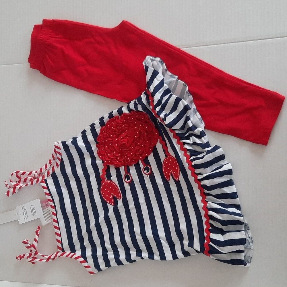 NWT Girls 3T Nautical 2 piece set